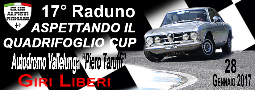 Aspettando il “Quadrifoglio CUP” – 17° Raduno Club Alfisti Romani 28/01/2017