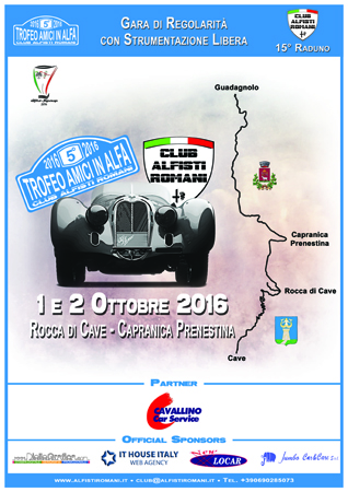 15° Raduno e 5° Trofeo Amici in Alfa - 1 e 2 ottobre 2016